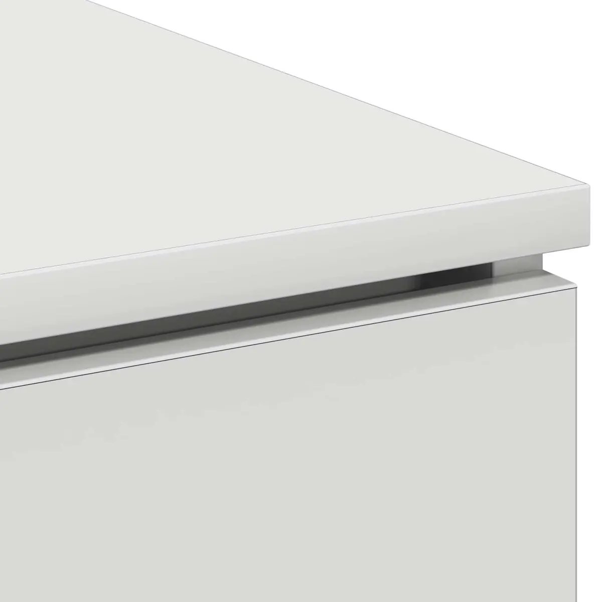 White Engineered Wood TV Cabinet with LED Lighting 100x38x49cm for Living Room Storage