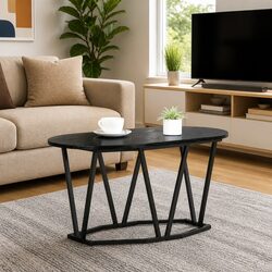 Your New Black Oak Oval Coffee Table Awaits You