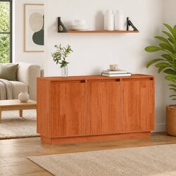 Sideboard Brown Oak 111x34x60cm Storage Cabinet Modern Living Room Furniture
