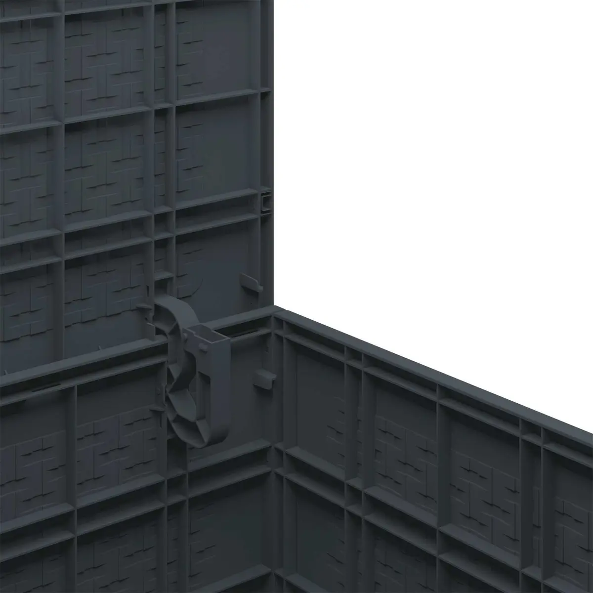 Outdoor Storage Box Anthracite Modern Rectangular 55x53x57cm Garden Deck Patio Organiser Container