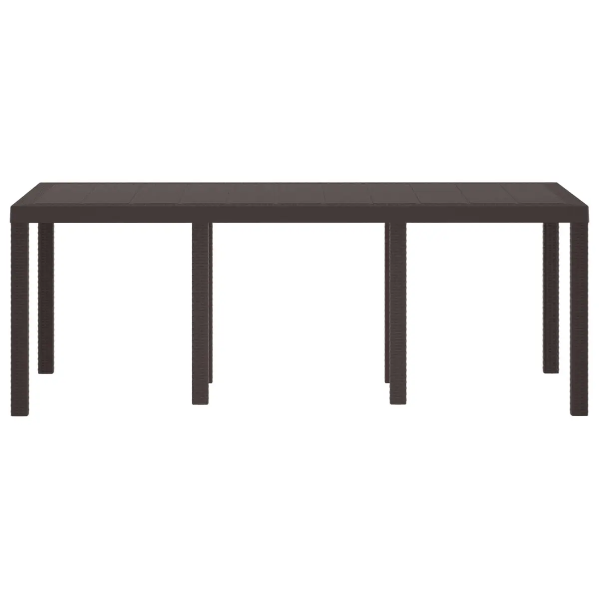 Garden Dining Table Rectangular Poly Rattan Brown 200x100x73cm