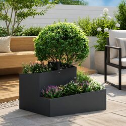 Your New Favorite Black Metal Planter 60x60x50cm
