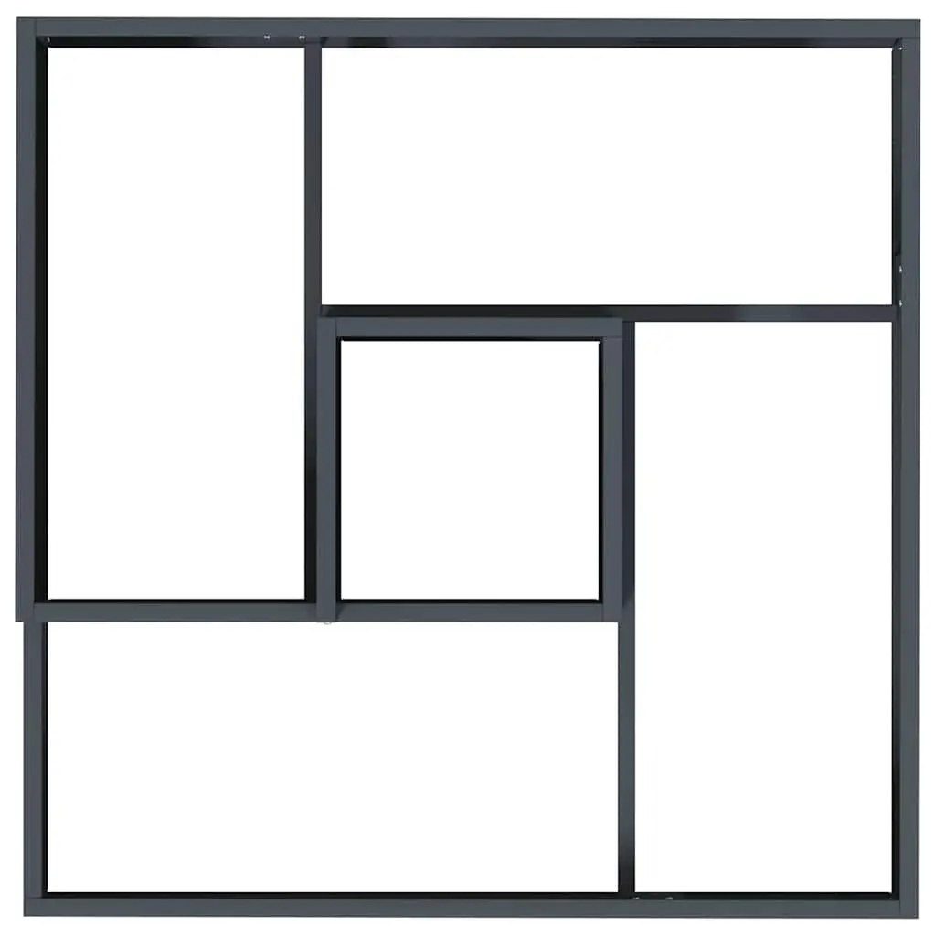 Garden Planter Modern Anthracite 60 x 60 x 50 cm Metal Outdoor Raised Flower Pot