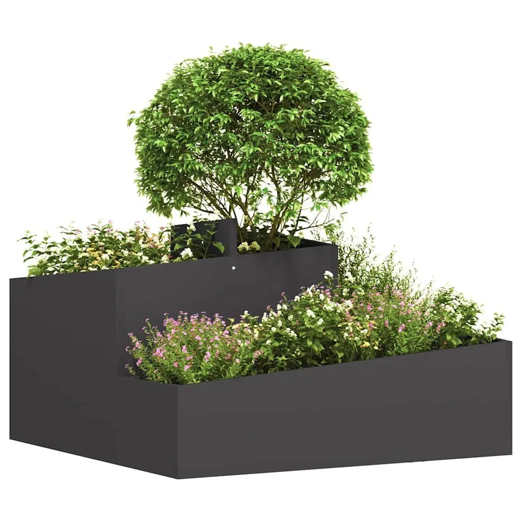 Garden Planter Metal Box 80x80x50cm Outdoor Flowers Vegetables Plants Display