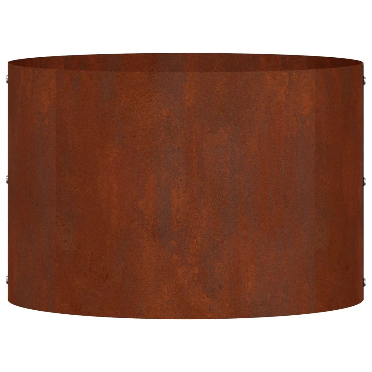Garden Planter Ring Round Steel Frame Outdoor Raised Bed Brown 30 x 30 x 20 cm