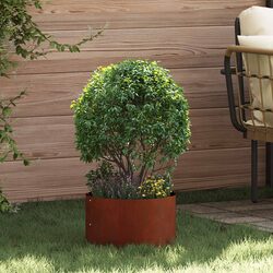 Friendly Planter Ring Set: 5 Durable Brown Steel Pieces
