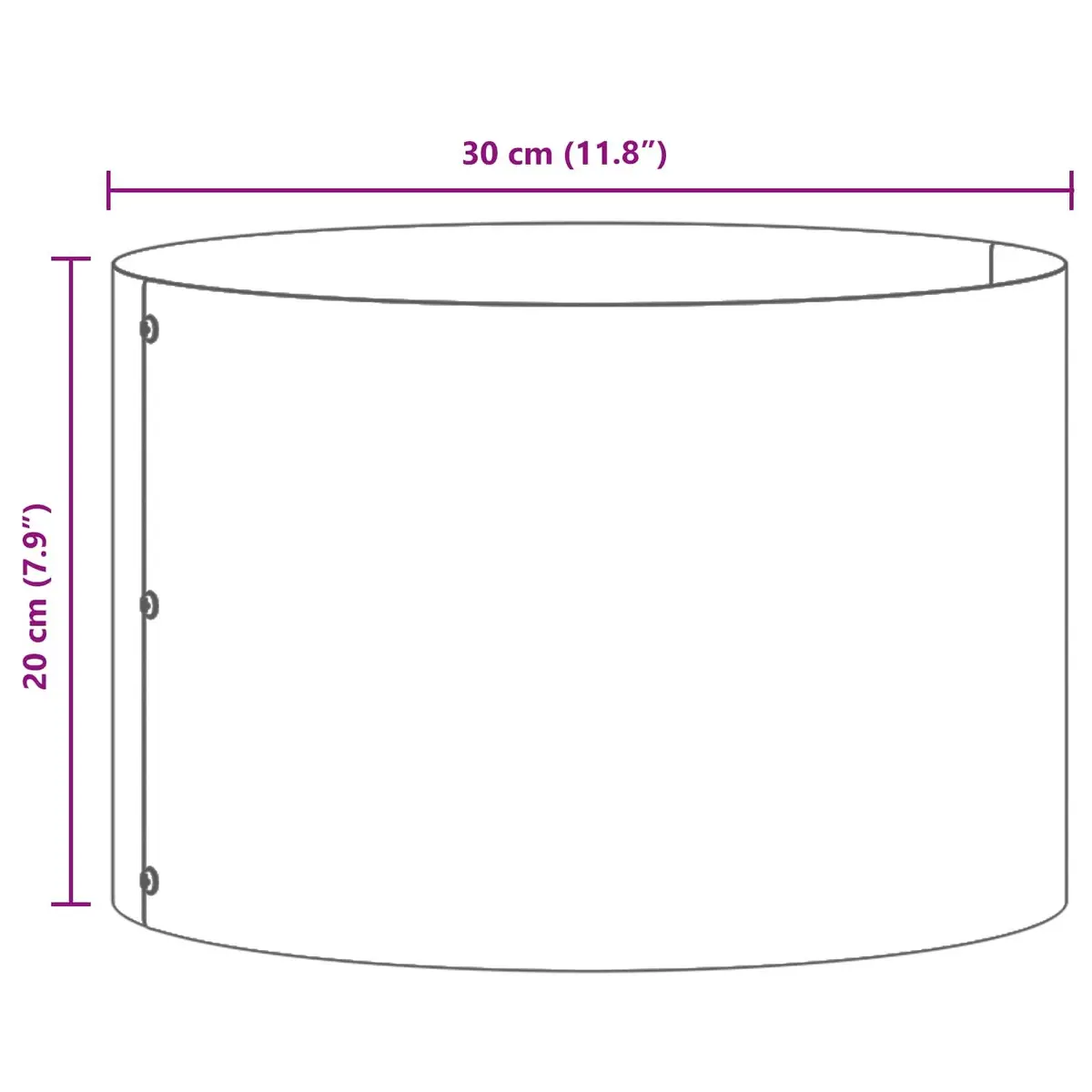 Planter Ring Brown Steel 30 x 30 x 20 cm Round Garden Bed Border Frame 5 Piece