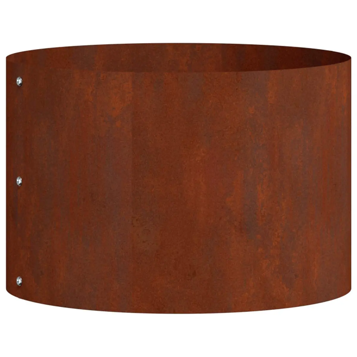 Planter Ring Brown Steel 30 x 30 x 20 cm Round Garden Bed Border Frame 5 Piece