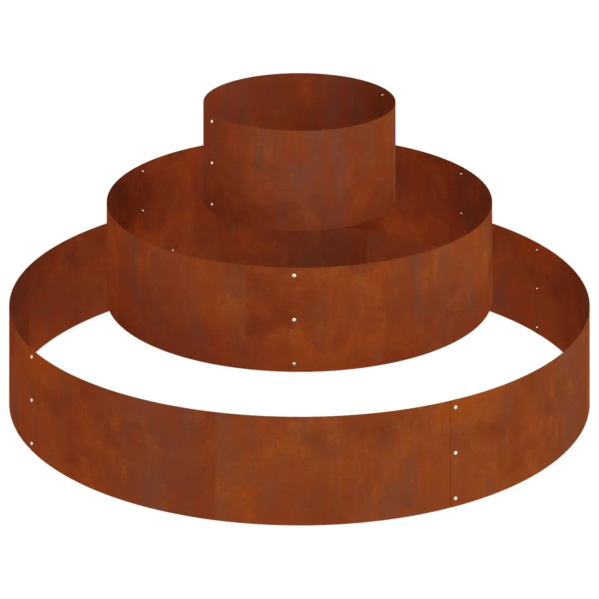 Square Metal Garden Planter Outdoor Weathering Steel Raised Bed 120x120x20cm