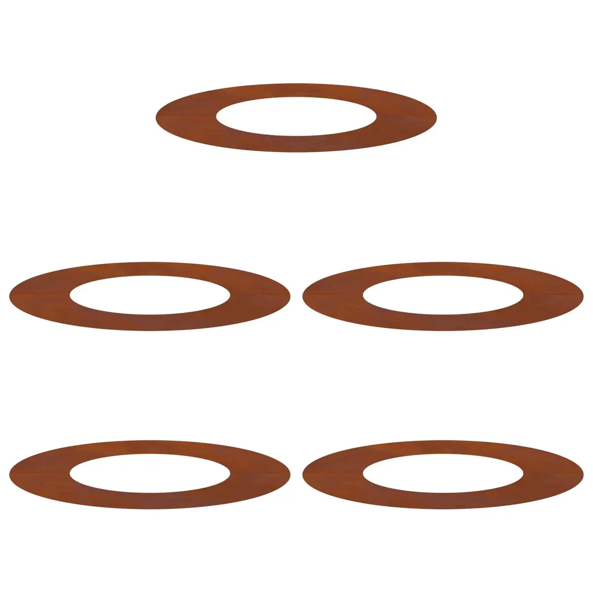 Tree Ring Protector 5 Pieces Rusty Brown Garden Landscape Edging Outdoor