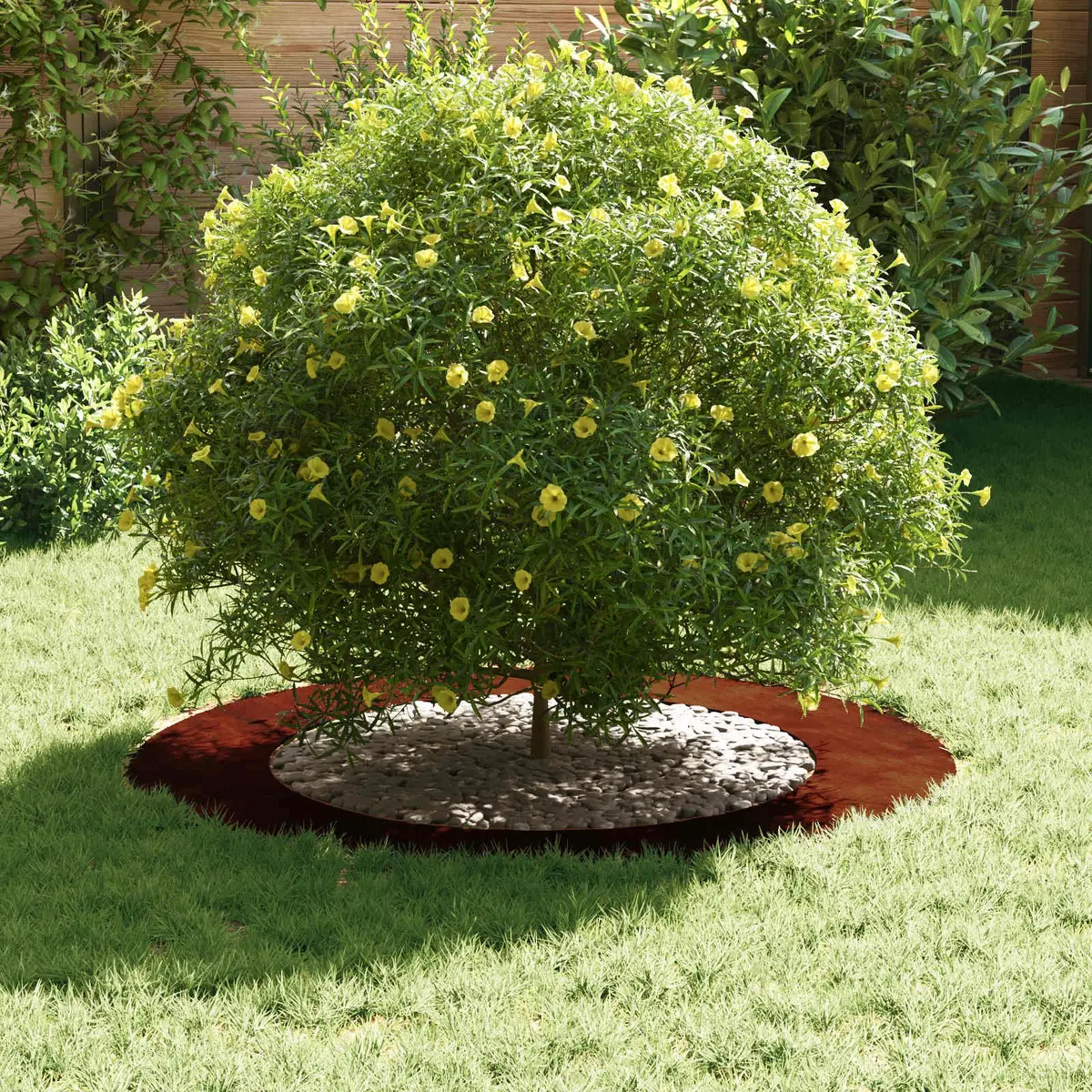 Tree Ring Flat Decorative Garden Planter Protector Outdoor Lawn 60cm 90cm Brown