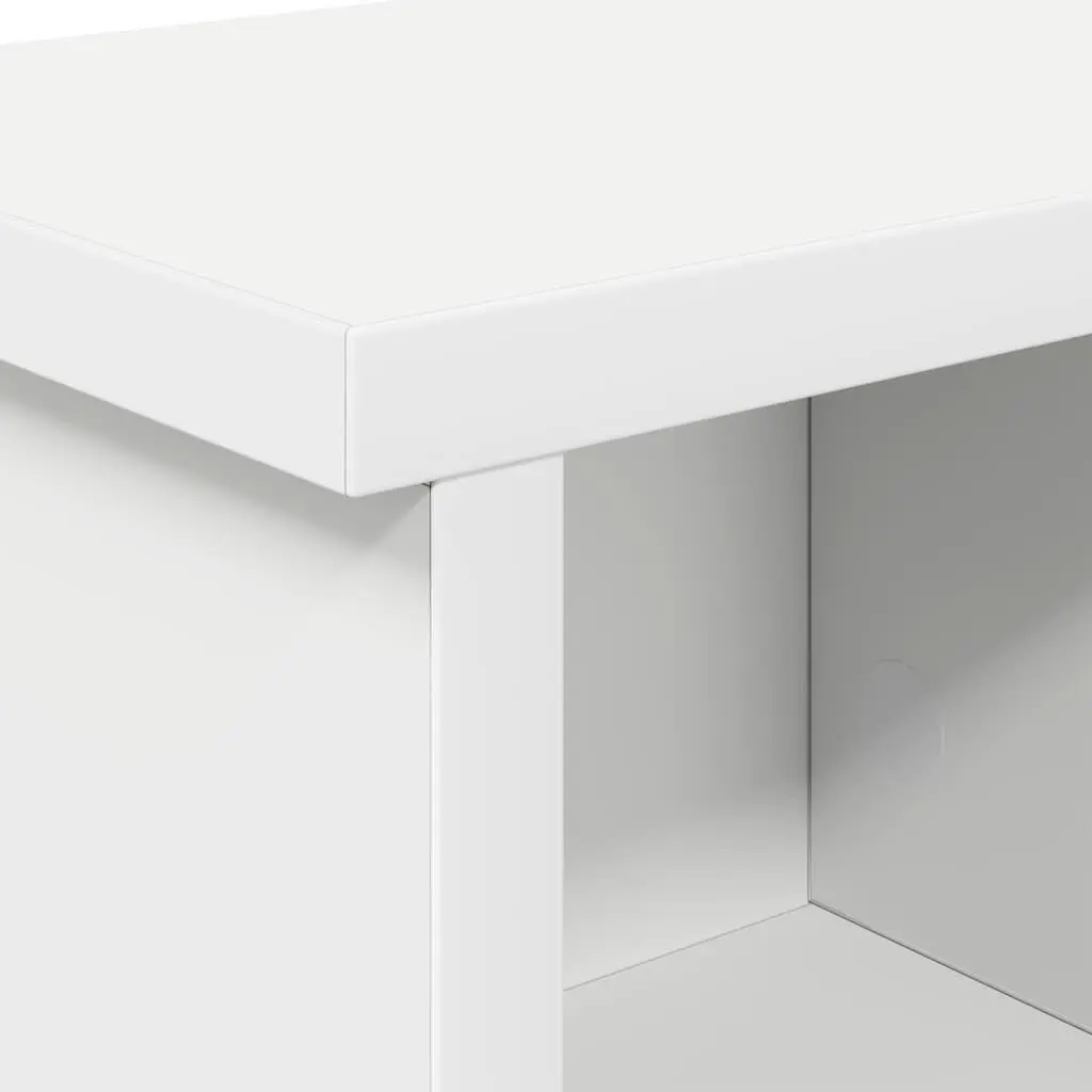 Wall-Mounted Coat Rack with Shelves Hooks White Hallway Entryway Storage