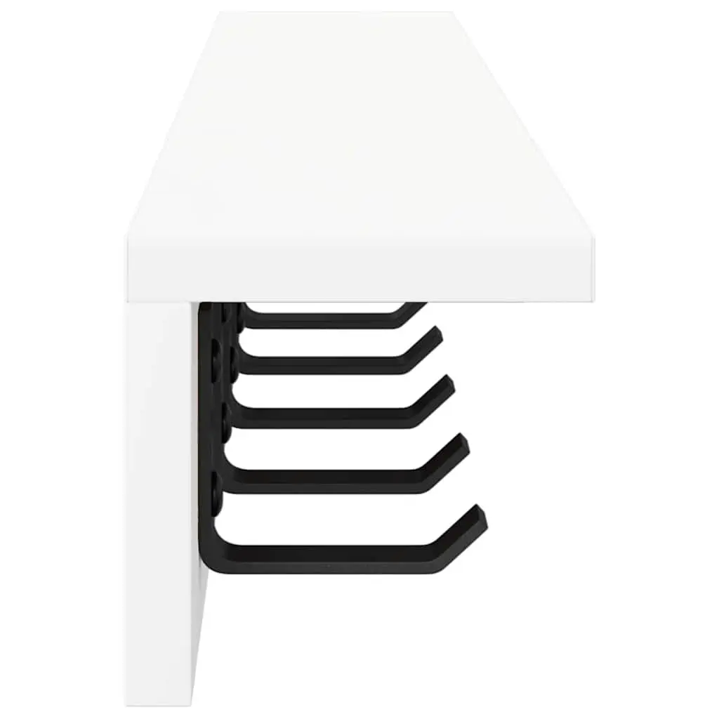 Wall-Mounted Coat Rack Organizer White Modern 80 x 10.5 x 10.5 cm