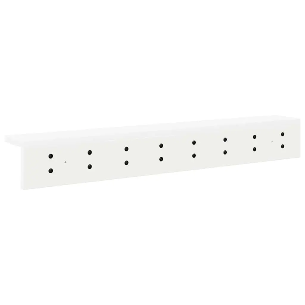 Wall-Mounted Coat Rack Organizer White Modern 80 x 10.5 x 10.5 cm