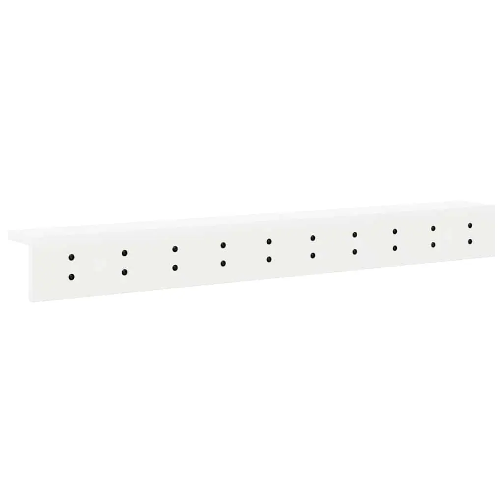 Wall-Mounted Coat Rack White Hallway Storage Organizer Hooks Shelves 100cm