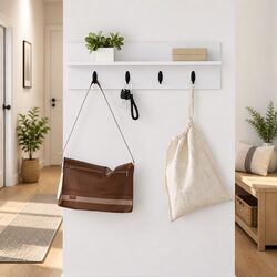 Friendly White Wall Coat Rack for Easy Organization