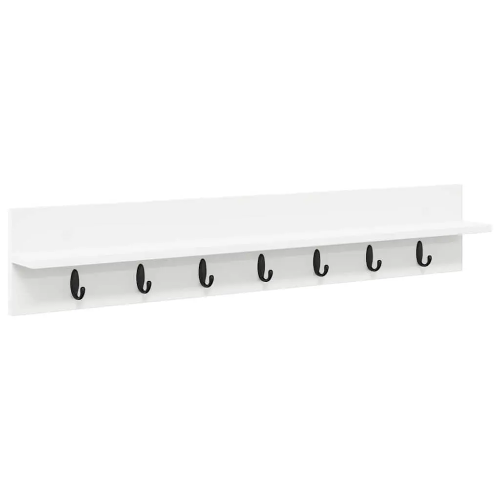 Wall-Mounted Coat Rack Modern White 100 x 10.5 x 18 cm