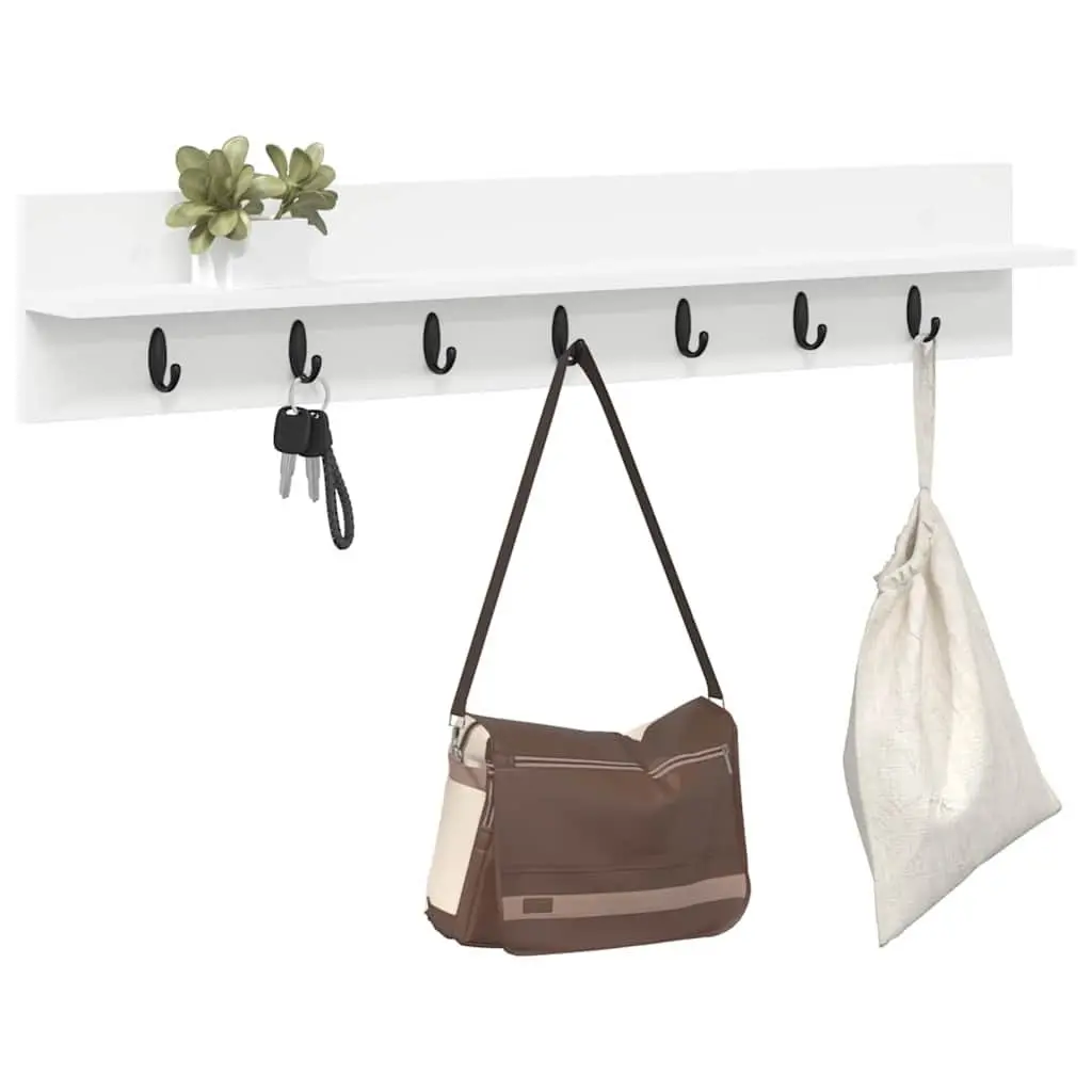 Wall-Mounted Coat Rack Modern White 100 x 10.5 x 18 cm