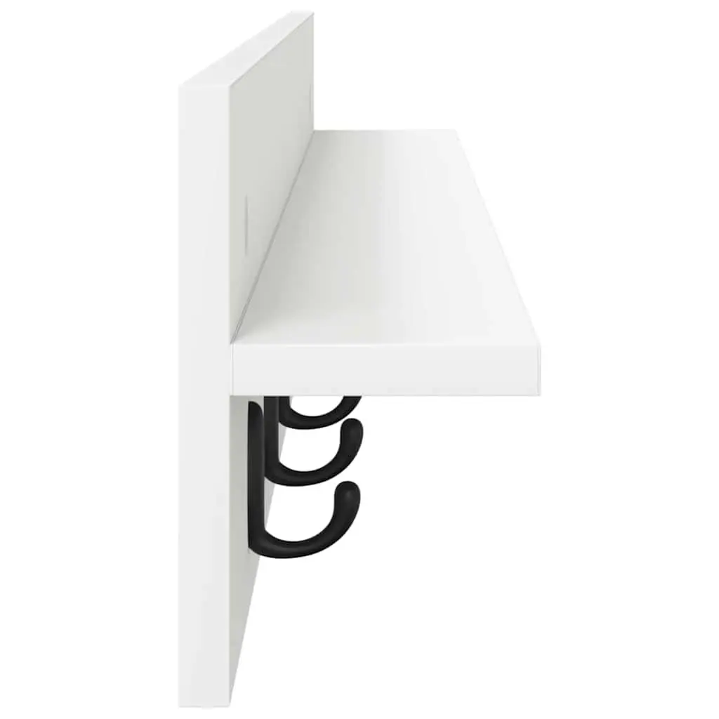 Wall-Mounted Coat Rack Modern White 100 x 10.5 x 18 cm