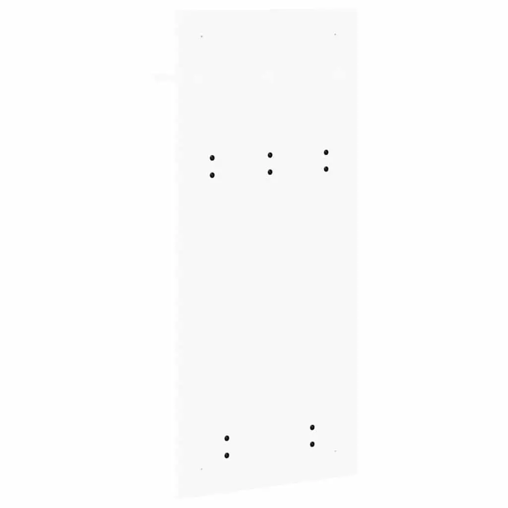 Wall-Mounted Coat Rack White Engineered Wood Hallway Entryway Storage 40x10x90cm