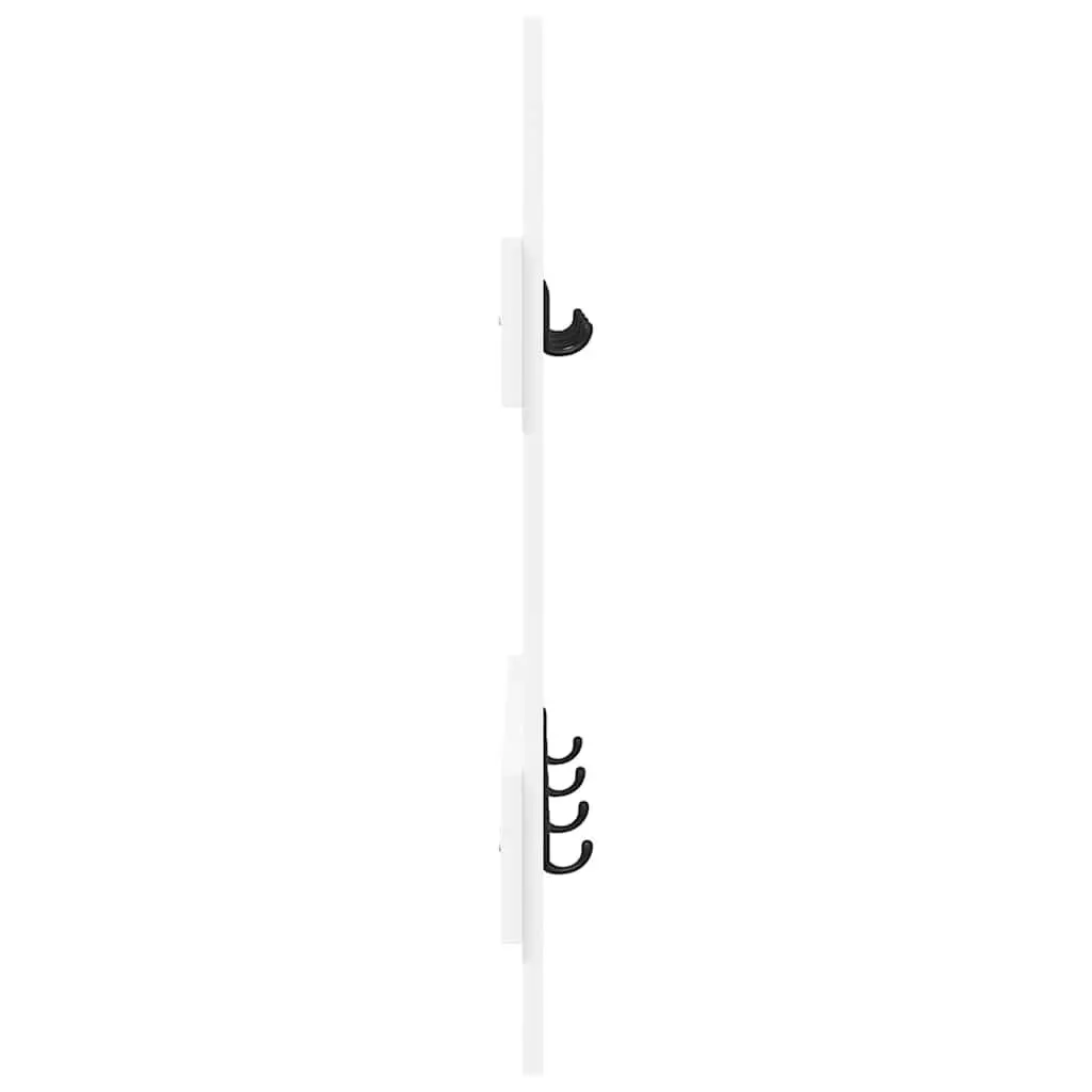 Wall-Mounted Coat Rack Modern White Engineered Wood 60x82cm