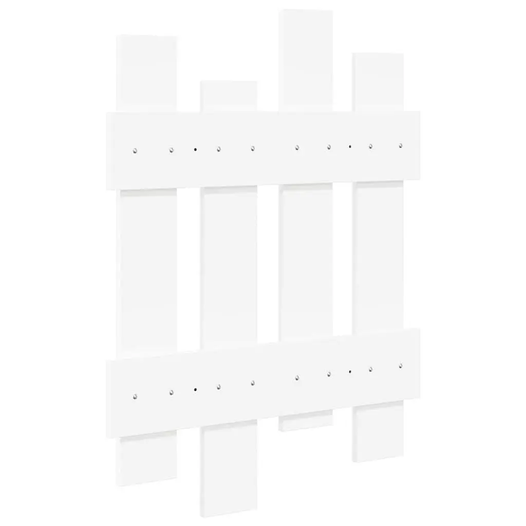 Wall-Mounted Coat Rack Modern White Engineered Wood 60x82cm
