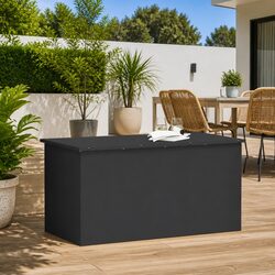 Garden Storage Cushion Box Steel Outdoor Patio Deck Bench Seat Container