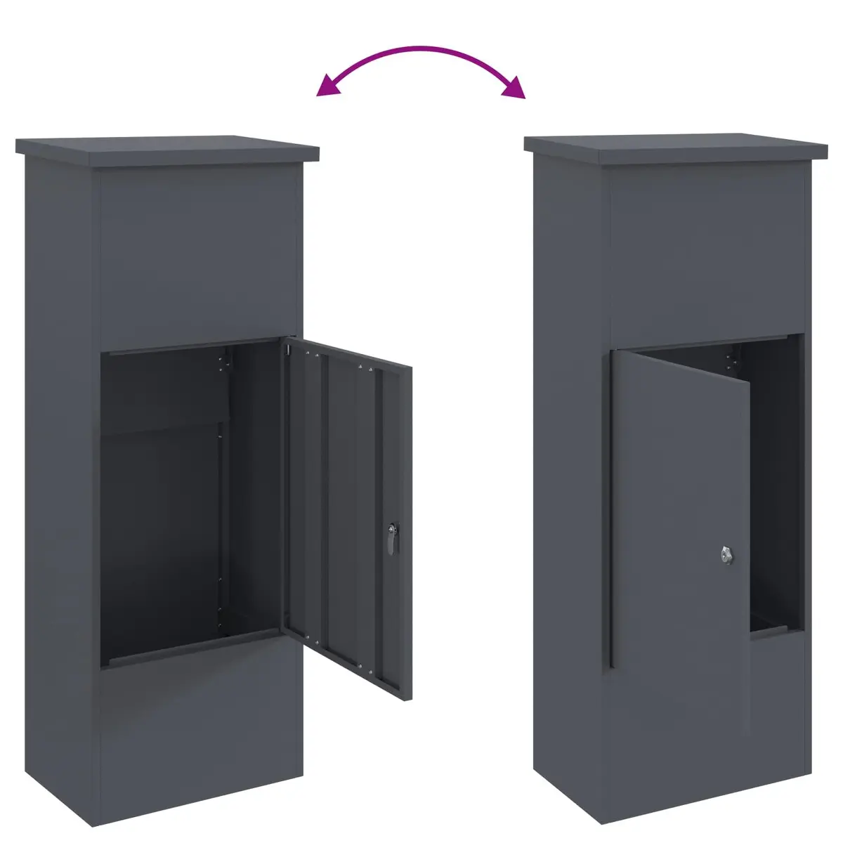 Parcel Drop Box Steel Anthracite 44.5 x 29 x 110.5 cm Outdoor