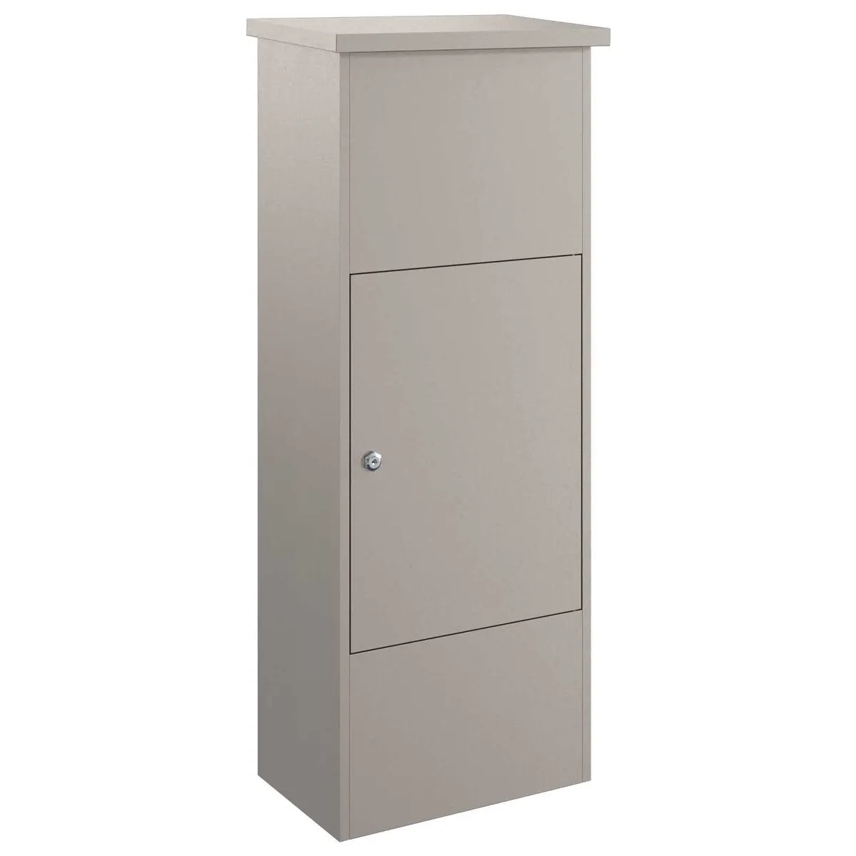 Parcel Drop Box Outdoor Steel Weathering Brown 44.5 x 29 x 110.5 cm