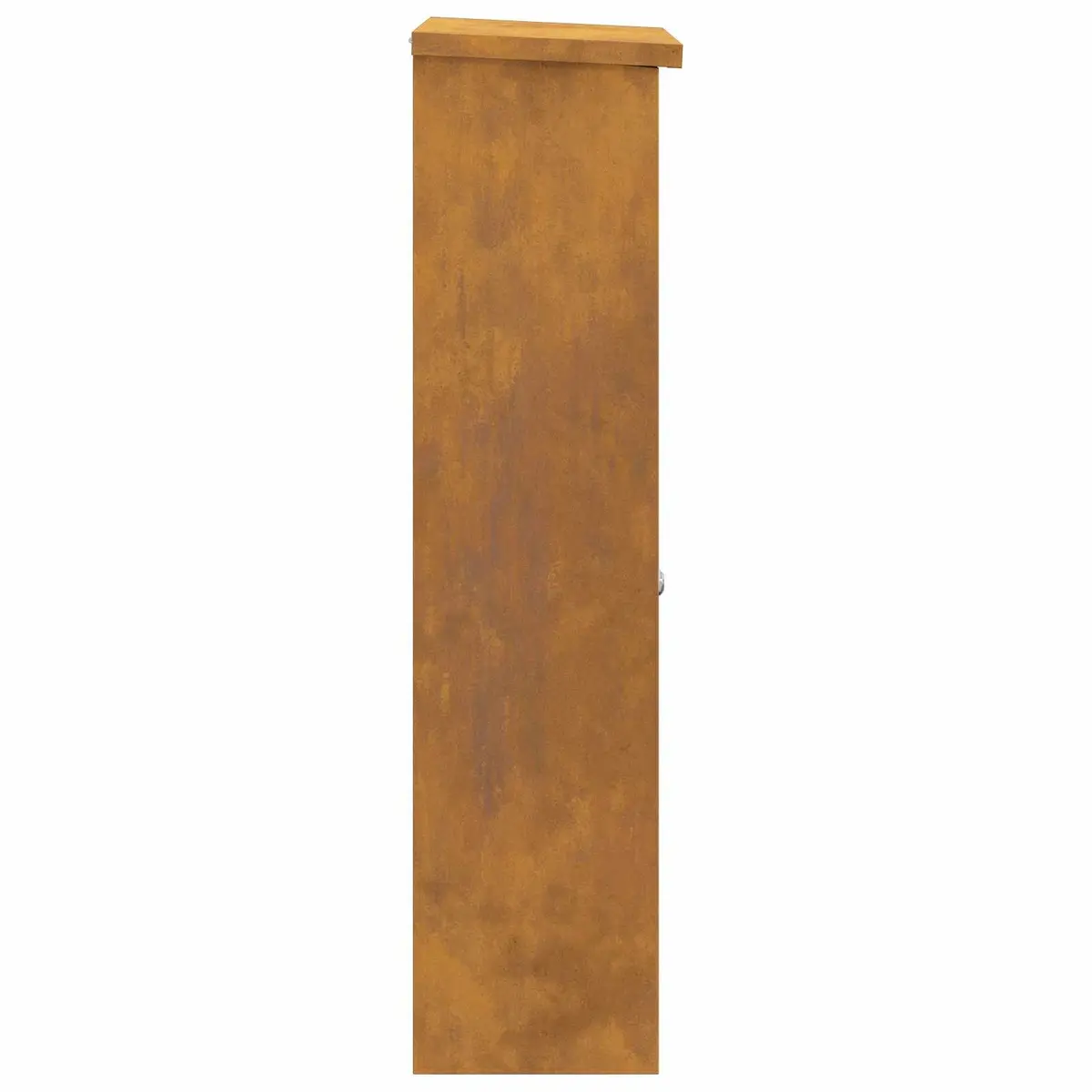 Parcel Drop Box Outdoor Steel Weathering Brown 44.5 x 29 x 110.5 cm