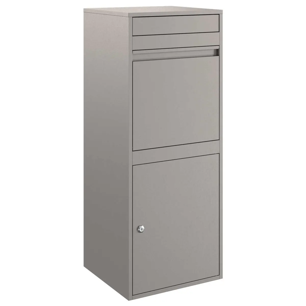 Outdoor Parcel Drop Box Brown Weathering Steel Secure 47.5 x 38 x 59 cm