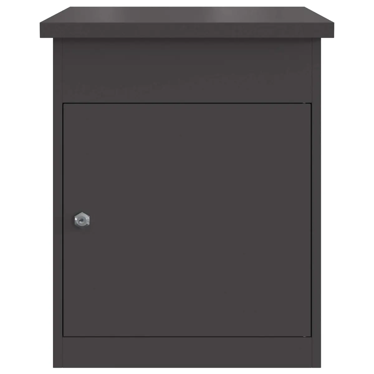 Parcel Drop Box with Secure Deadbolt Lock Black 47.5 x 38 x 59 cm Steel Outdoor Mailbox