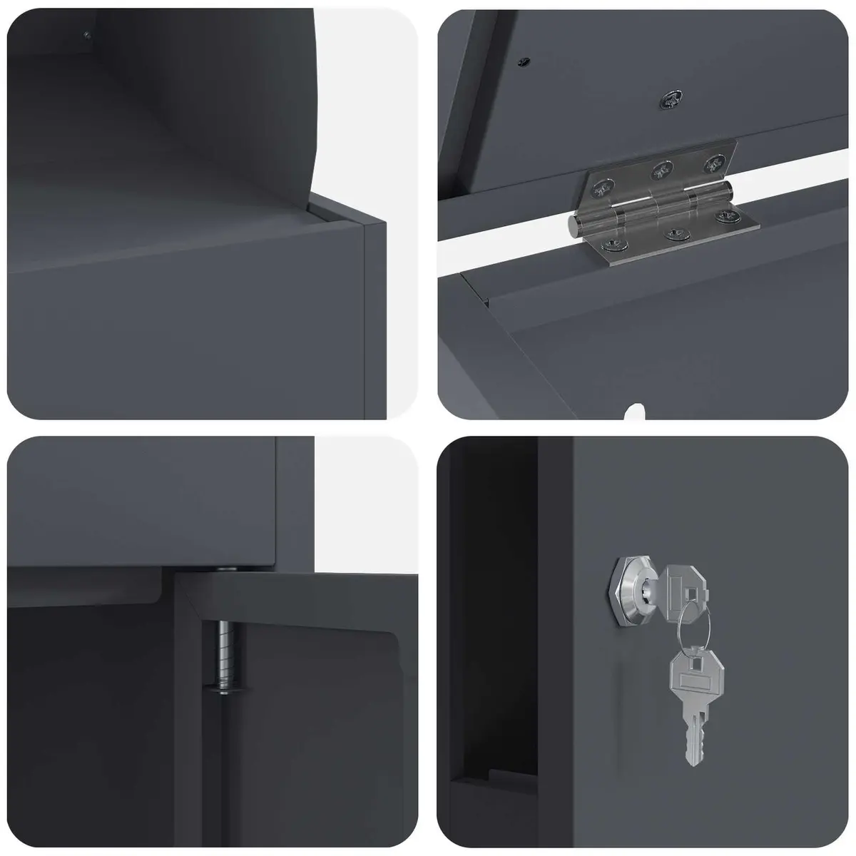 Parcel Drop Box Weatherproof Steel Outdoor Garden 47.5 x 38 x 59 cm