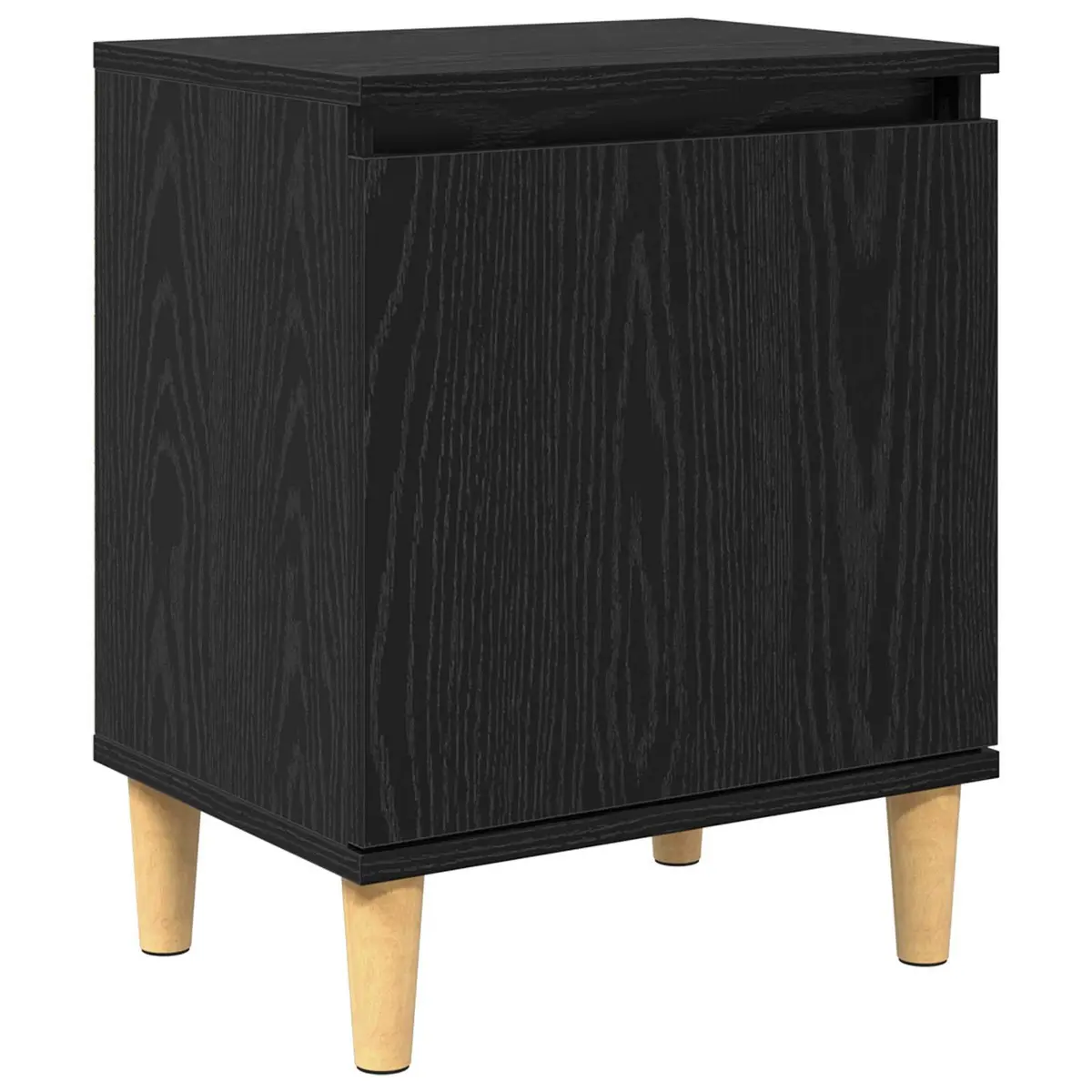 Bedside Cabinet Modern Engineered Wood Black Oak 40 x 30 x 50 cm