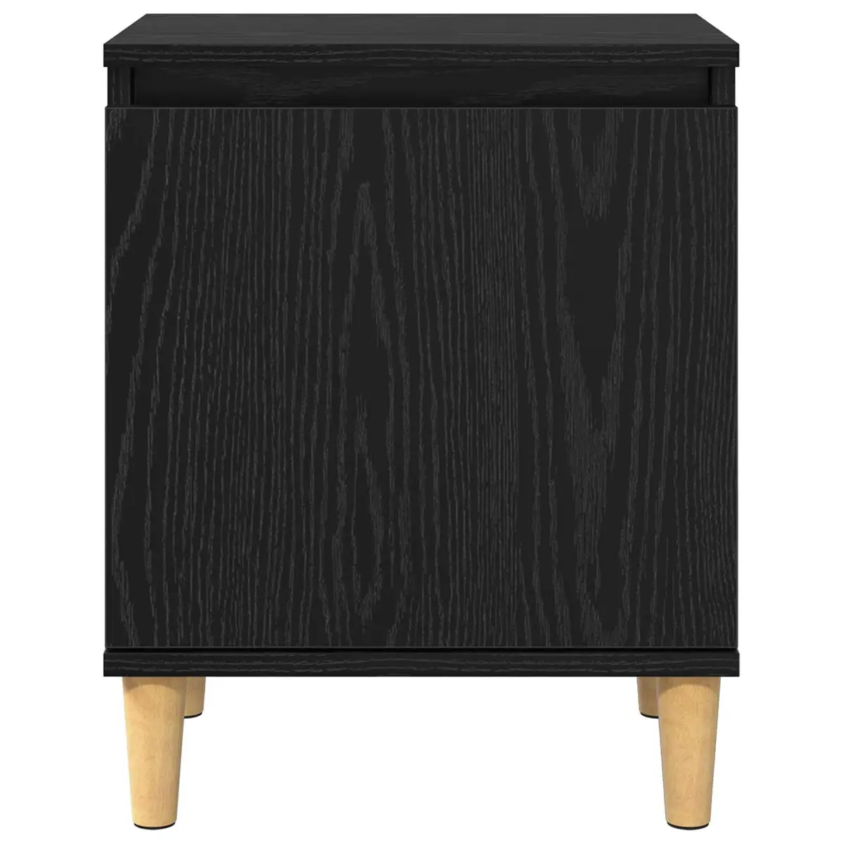 Bedside Cabinet Modern Engineered Wood Black Oak 40 x 30 x 50 cm