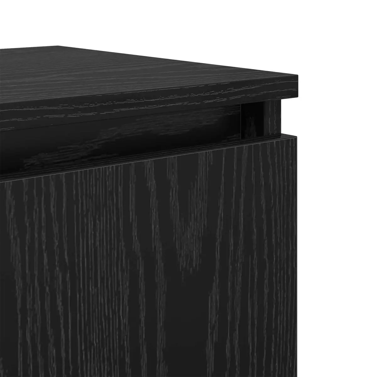 Bedside Cabinet Modern Engineered Wood Black Oak 40 x 30 x 50 cm