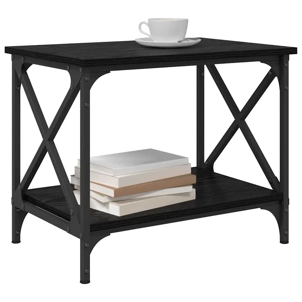 Coffee Table Black Oak Engineered Wood 55cm