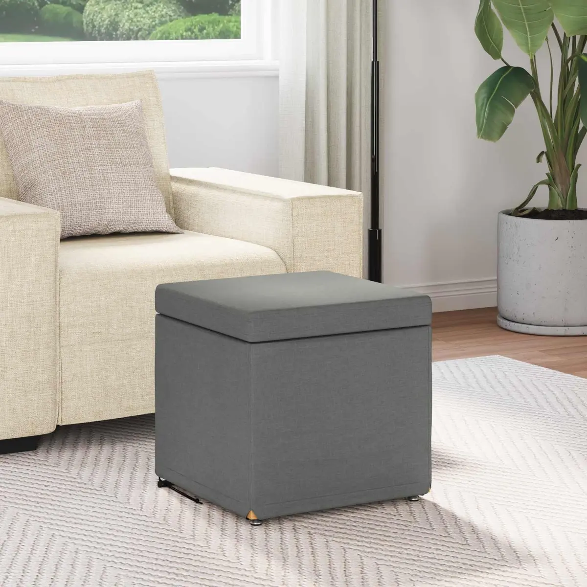 Grey Backless Bar Stool