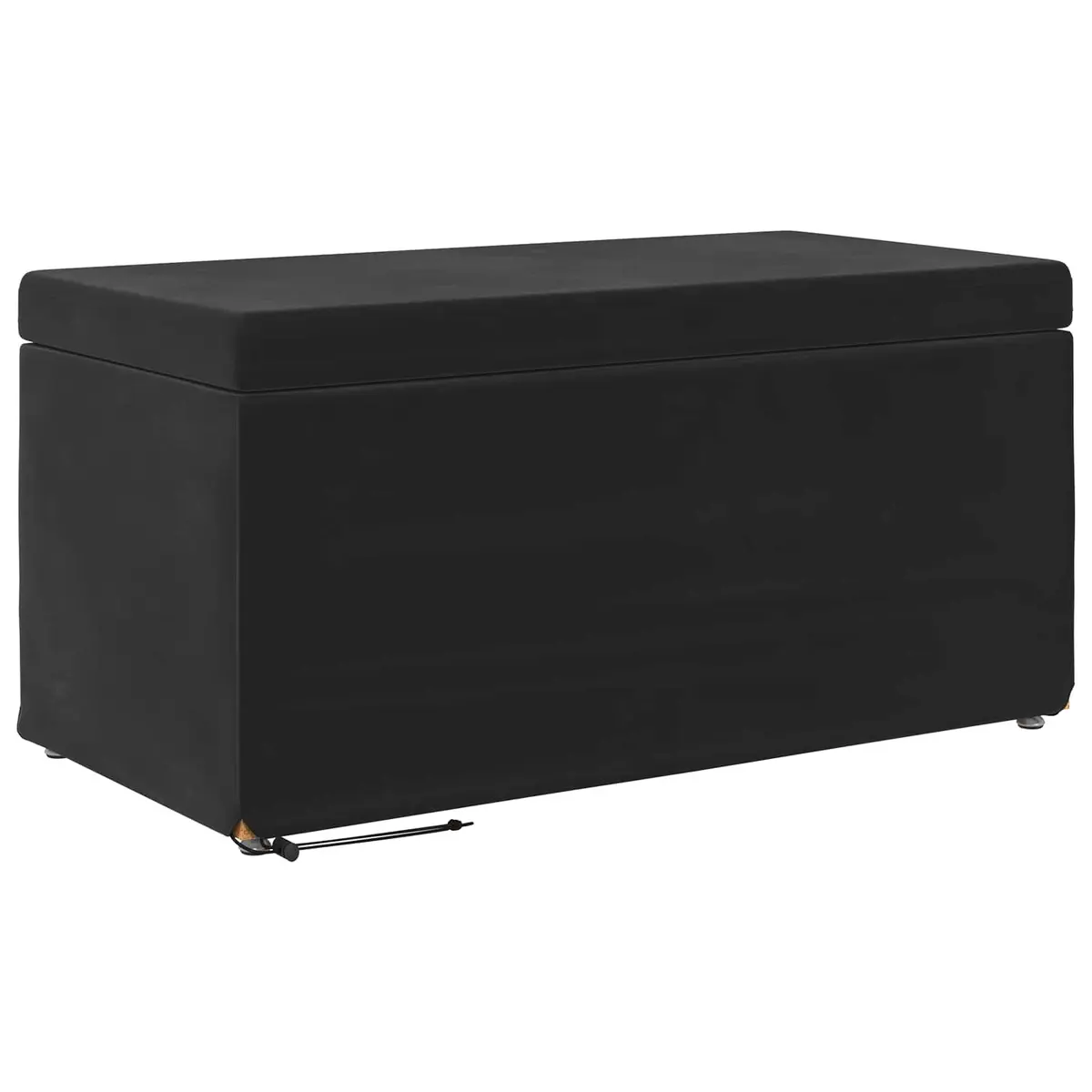 Black Velvet Bar Stool Backless Modern Lounge Seat 81 x 41 x 40 cm