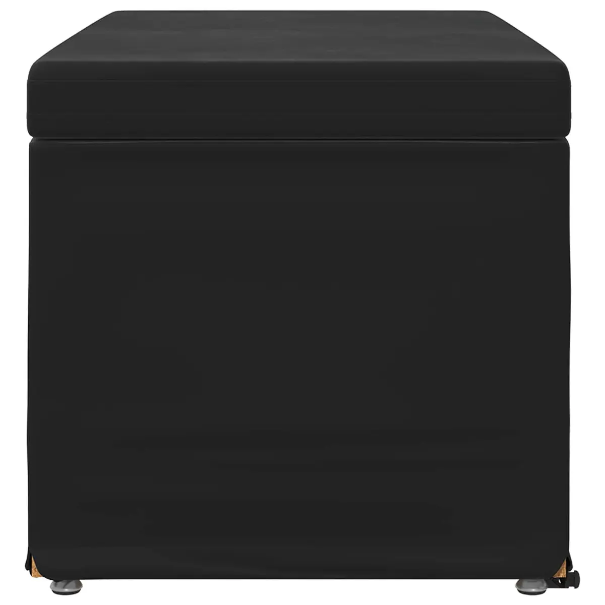 Black Velvet Bar Stool Backless Modern Lounge Seat 81 x 41 x 40 cm