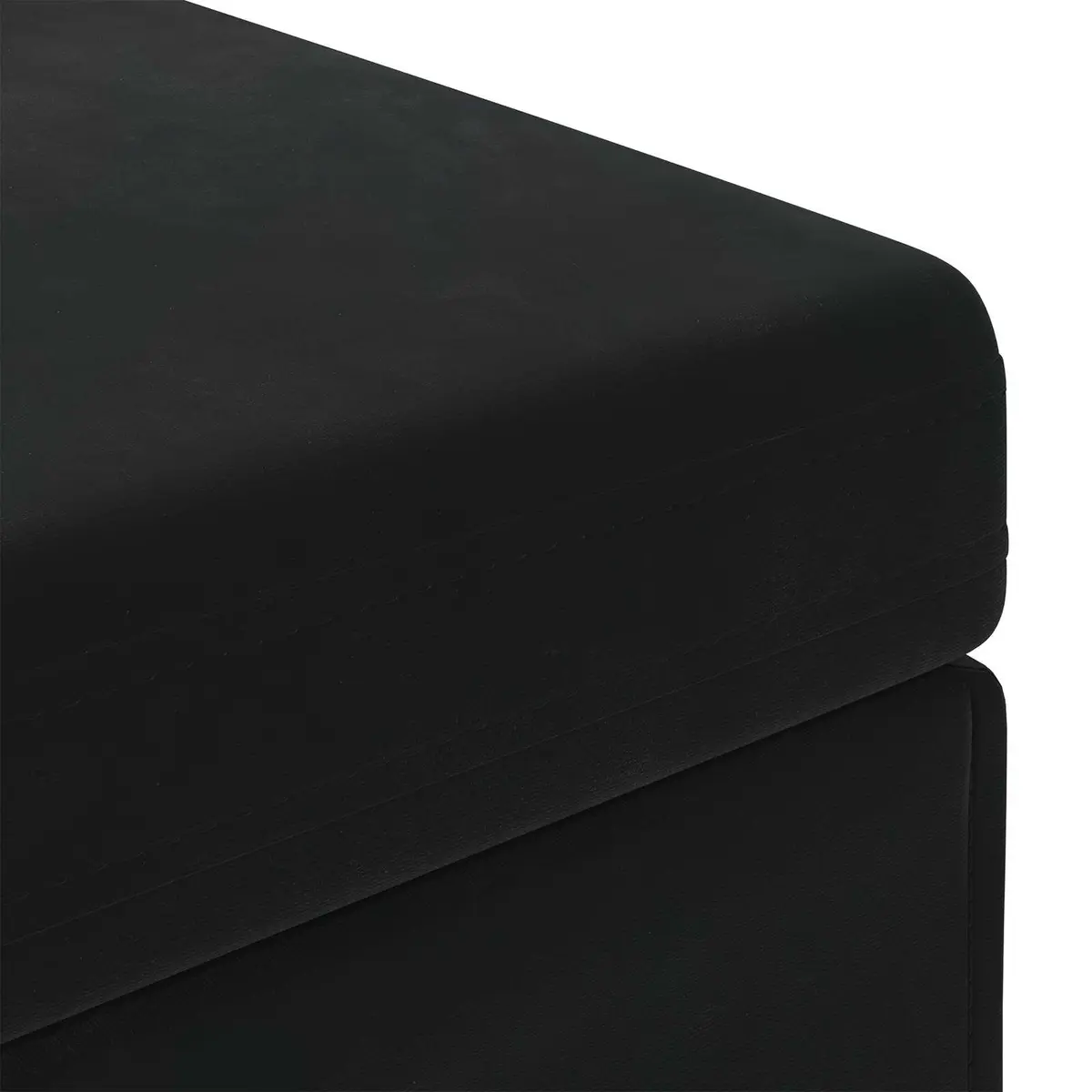 Black Velvet Bar Stool Backless Modern Lounge Seat 81 x 41 x 40 cm