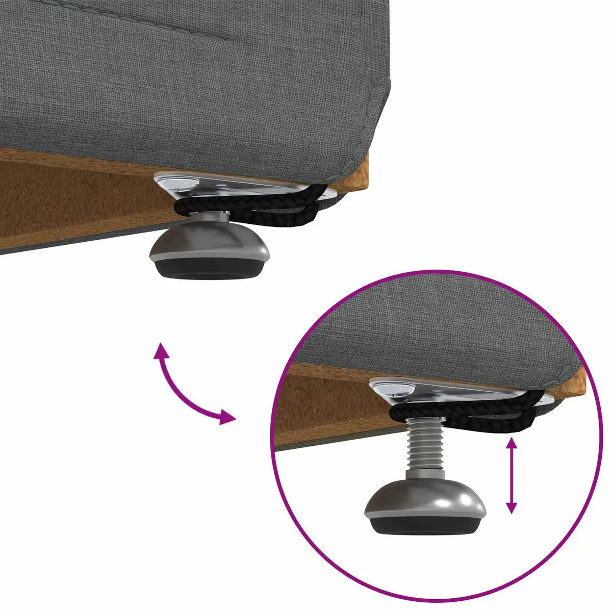 Grey Backless Bar Stool