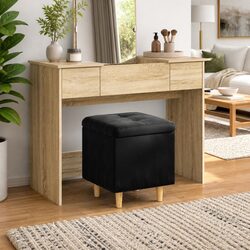 Your New Favorite Black Storage Ottoman with Cushion