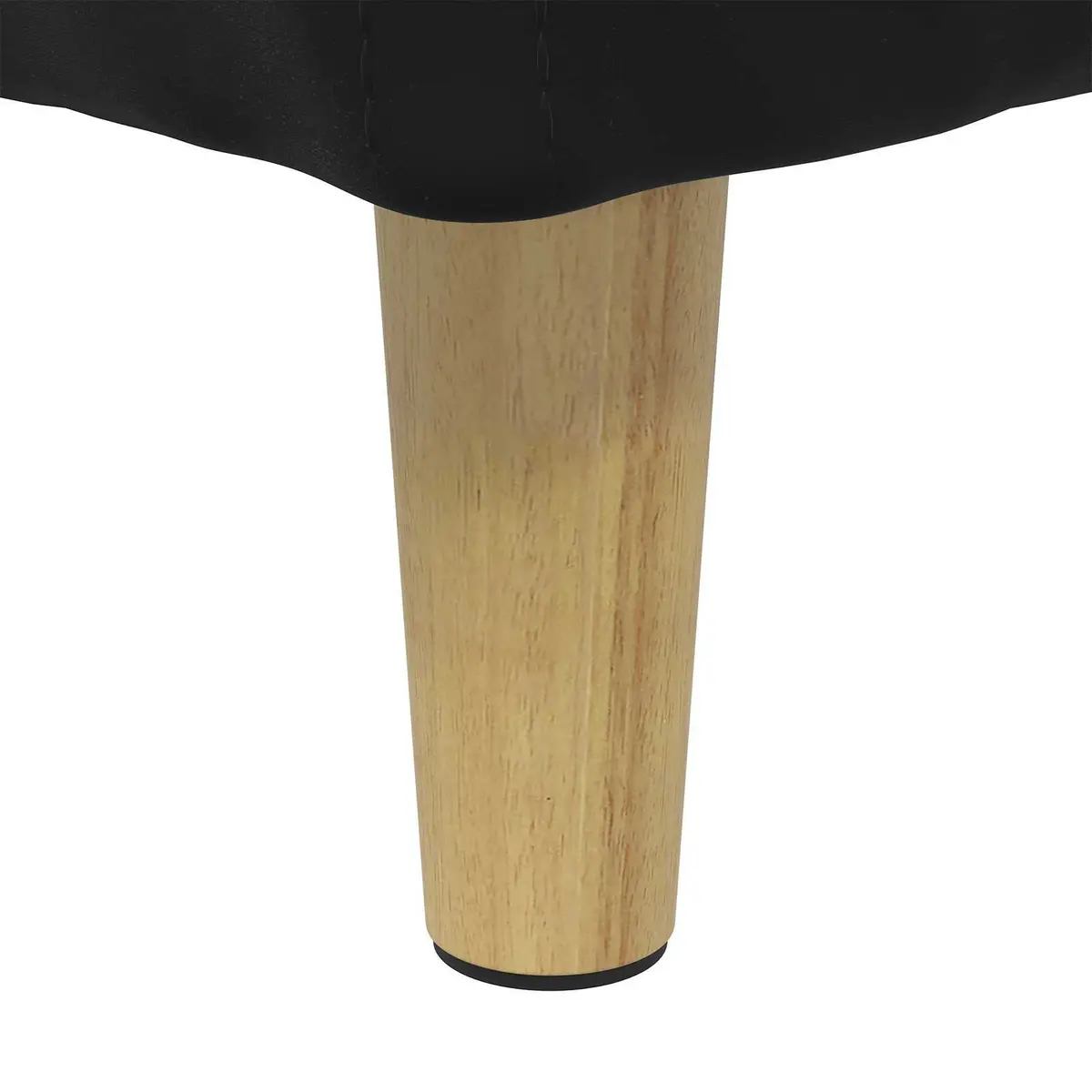 Black Storage Ottoman with Cushion