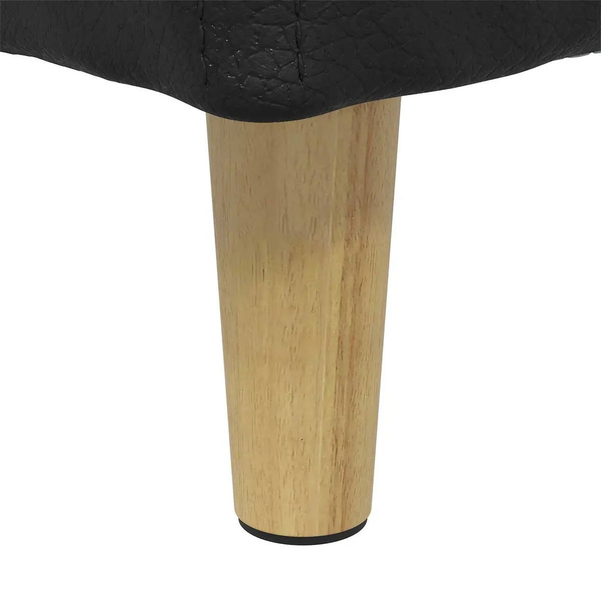 Storage Ottoman Tufted Cushion Black 80x80x45 cm