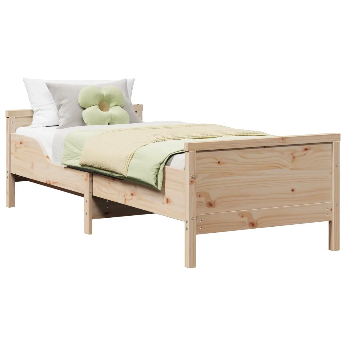 Bed Frame with Headboard Footboard Engineered Wood Kids Bedroom Furniture
