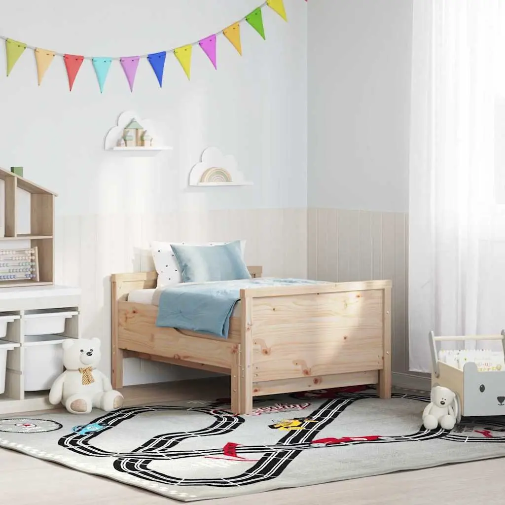 Bed Frame with Headboard Footboard Engineered Wood Kids Bedroom Furniture
