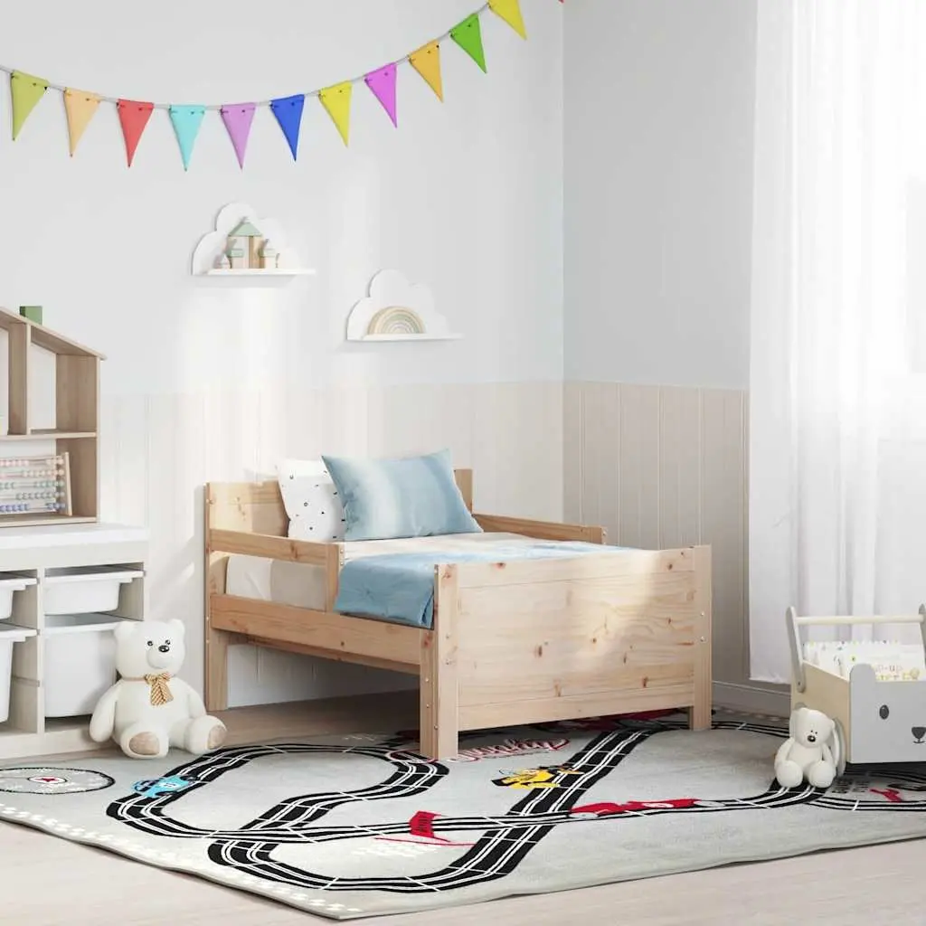 Kids Bed Frame Solid Pine Wood Modern 80 x 200 cm
