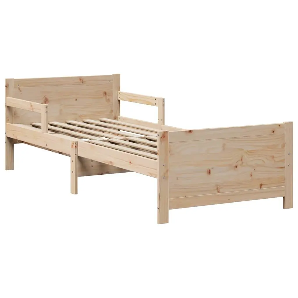 Kids Bed Frame Solid Pine Wood Modern 80 x 200 cm