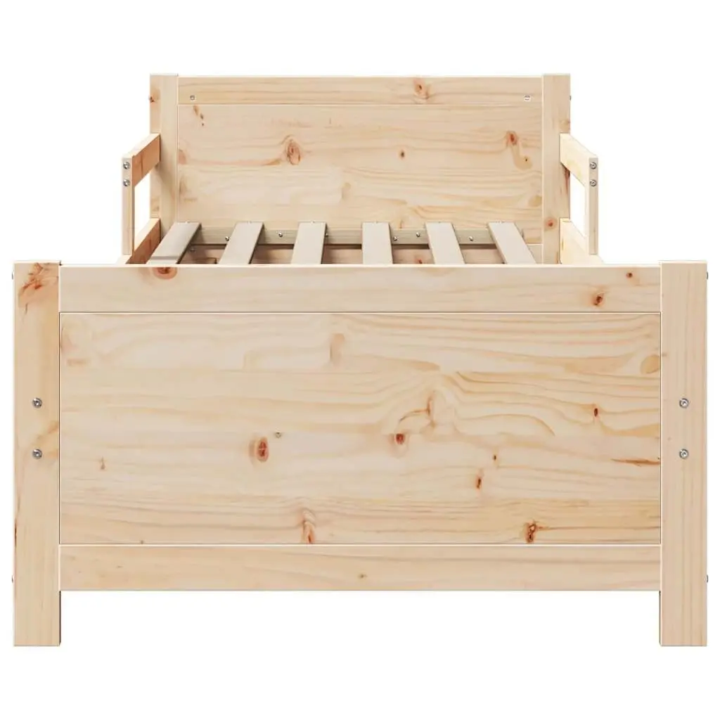 Kids Bed Frame Solid Pine Wood Modern 80 x 200 cm